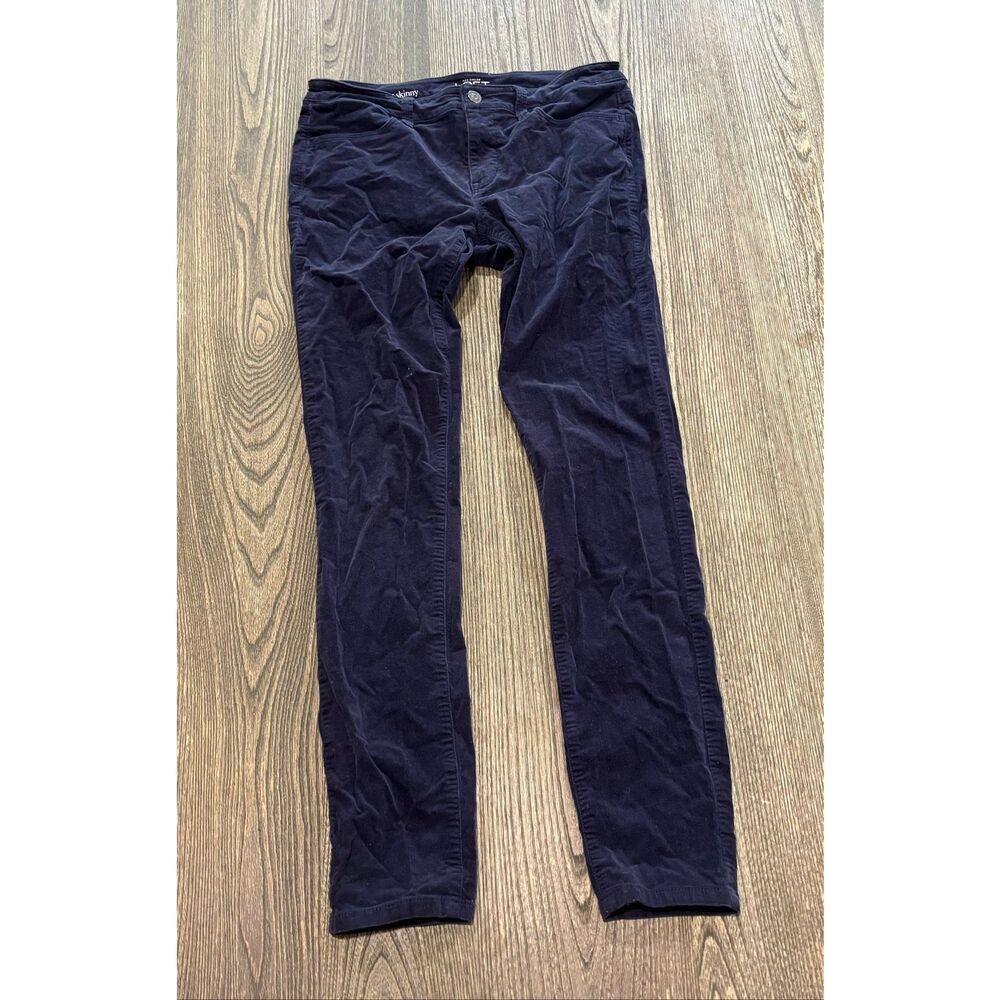 Ann Taylor LOFT Super Skinny Pants Mid Rise Corduroy Stretch Purple Size 27/4